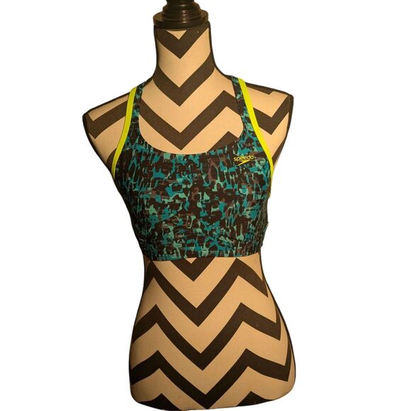 Speedo Endurance Lite Sports Bra - Abstract Print - Women's Size 8 - Picture 1 of 4